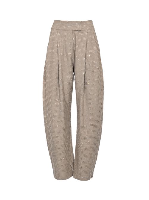 Pantaloni gamba ampia Patre in misto viscosa con strass PINKO | 103549 A287I30